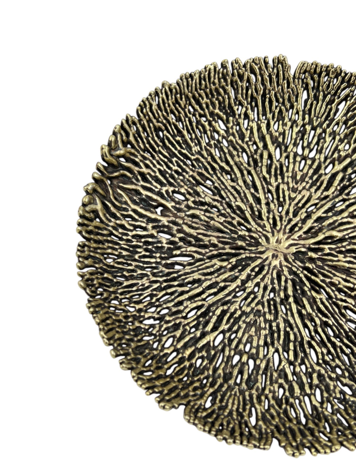 Coral Inspired Tray - Decorative Metal Tray | Centrepiece | Home Accent | Gold, Silver, or Antique Finish-3