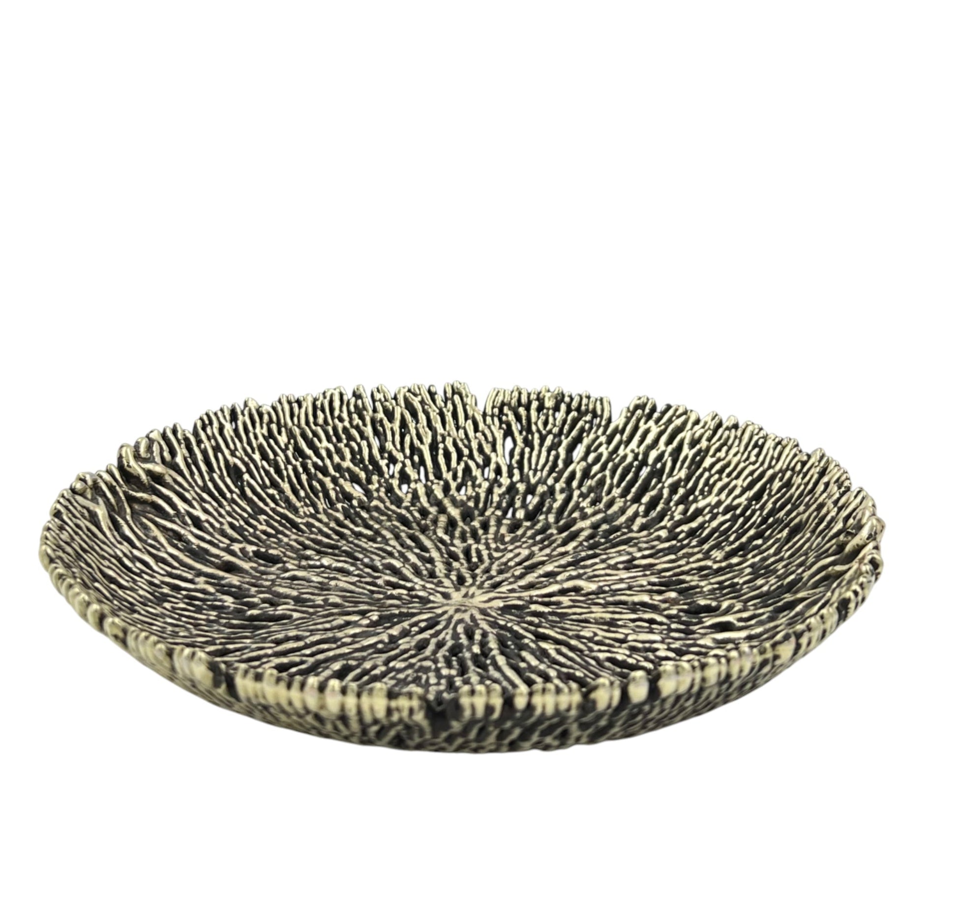 Coral Inspired Tray - Decorative Metal Tray | Centrepiece | Home Accent | Gold, Silver, or Antique Finish-4