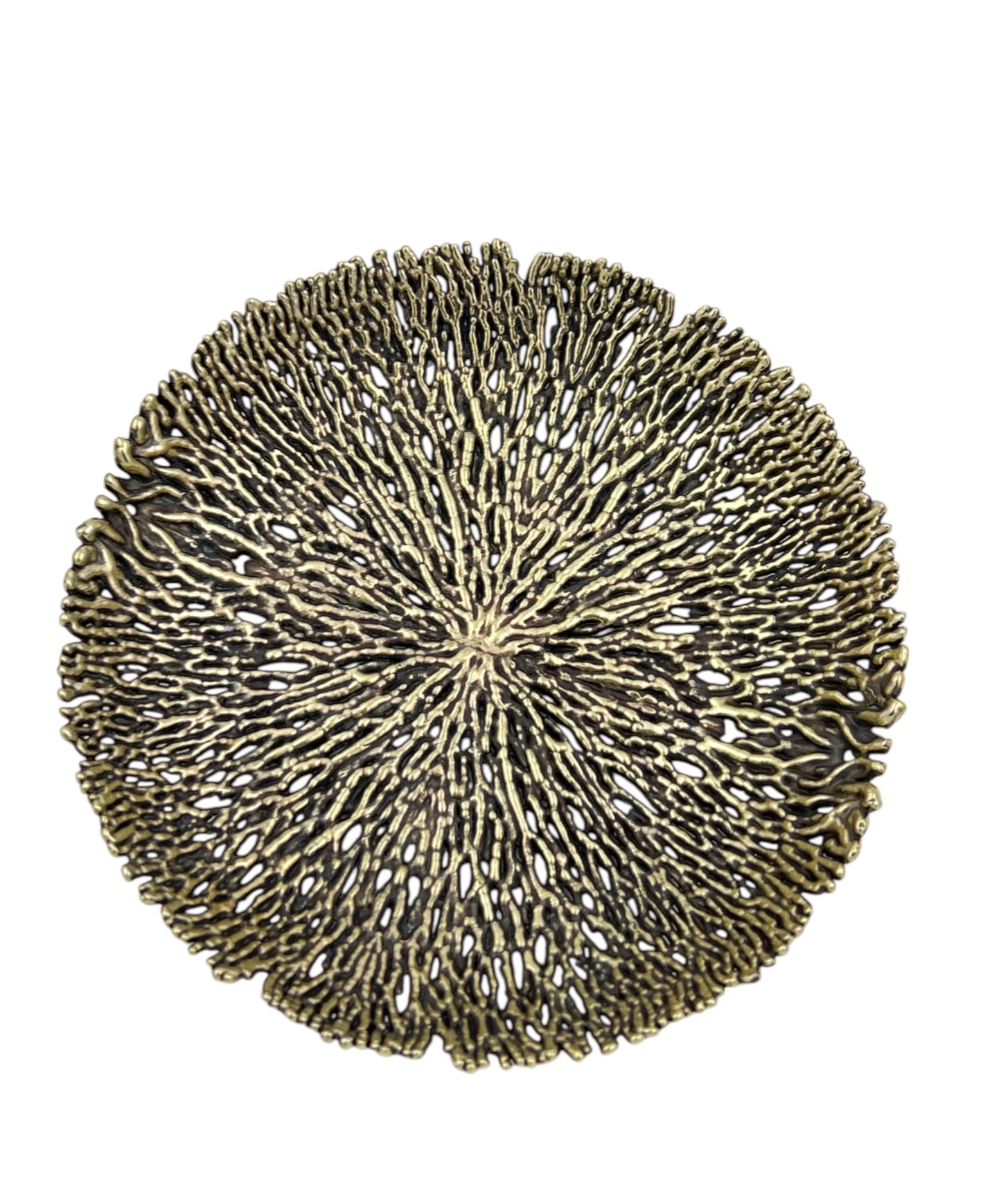 Coral Inspired Tray - Decorative Metal Tray | Centrepiece | Home Accent | Gold, Silver, or Antique Finish-2